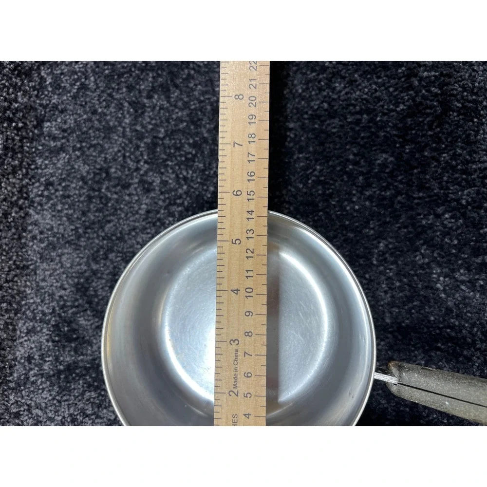 Vintage Revere Ware 1 QT Copper Clad Bottom 1801 Double Ring‎ Saucepan No Lid